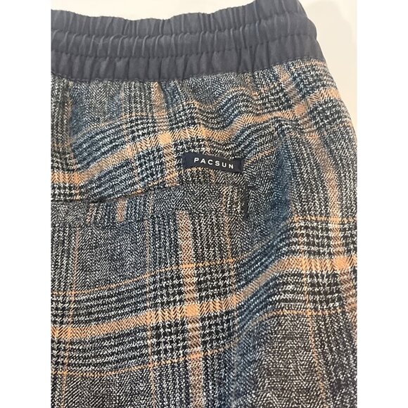Plaid Elastic Waist Drawstring Pants With D-Ring Detail - Picture 11 of 11